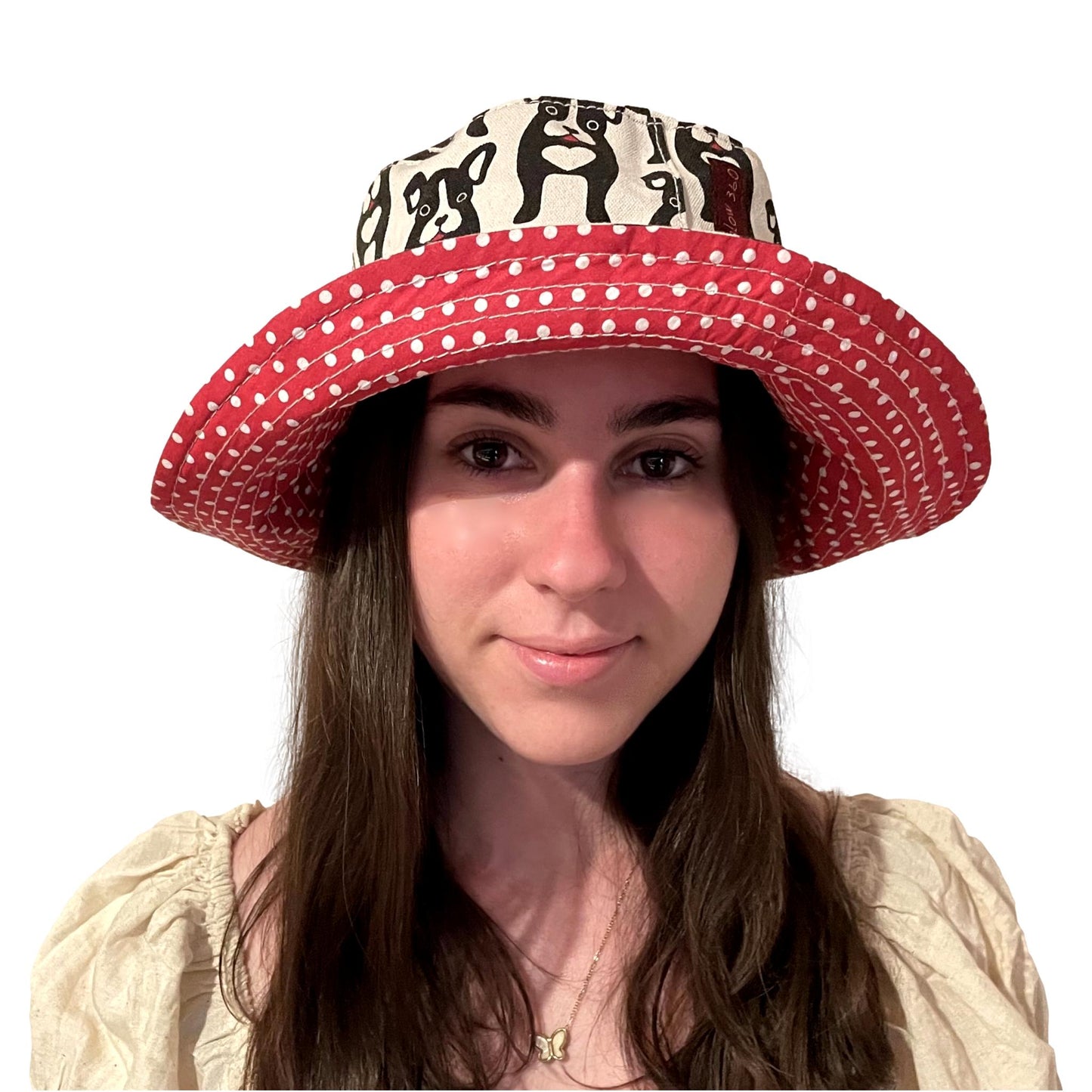 Beach Hat Black Dog
