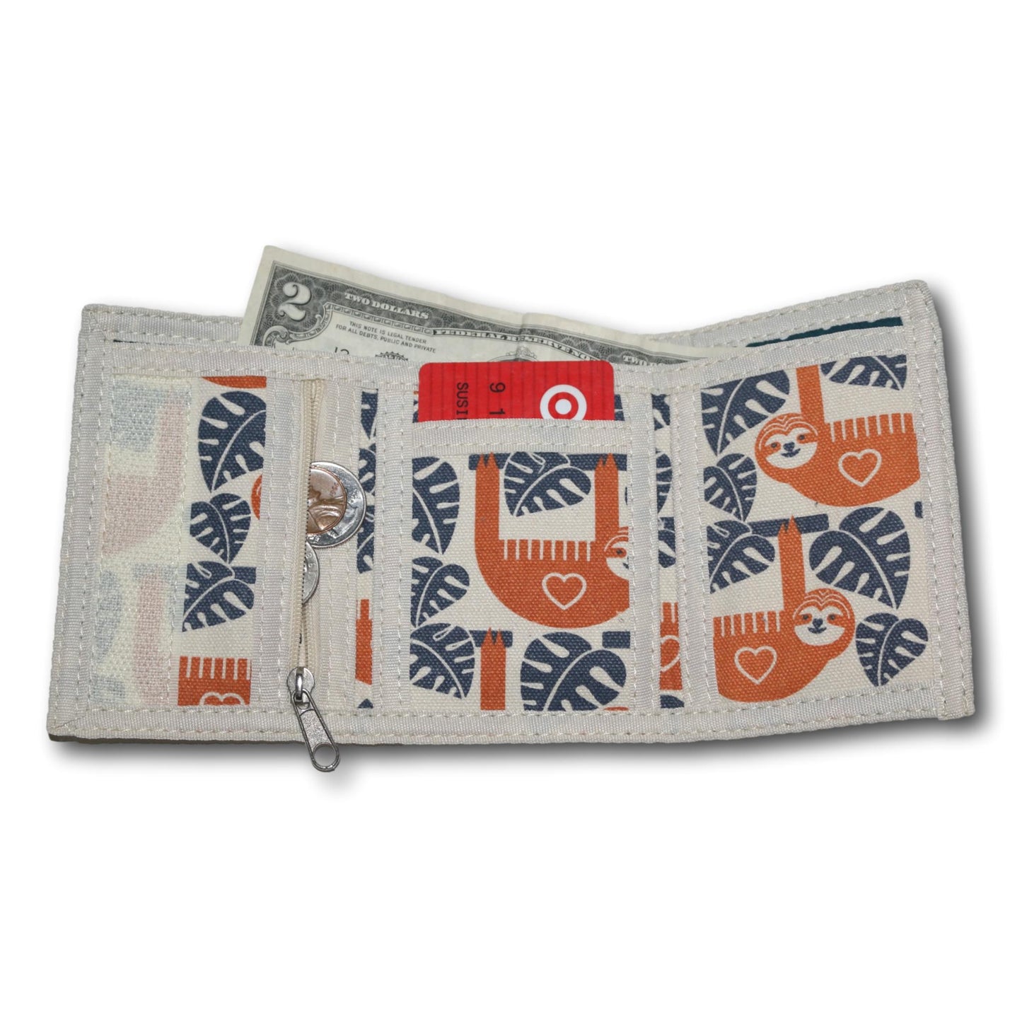 Tri Fold Wallet Sloth
