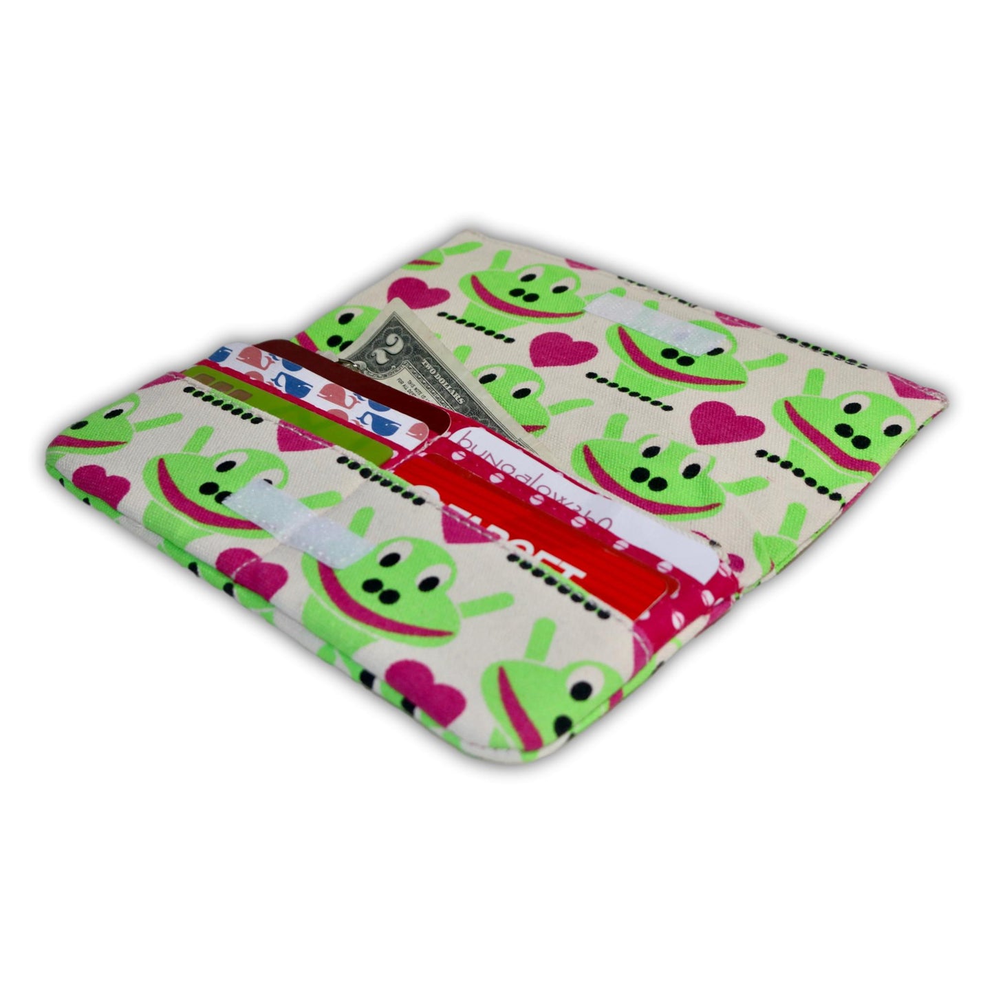 Vintage Velcro Wallet Alien Frog