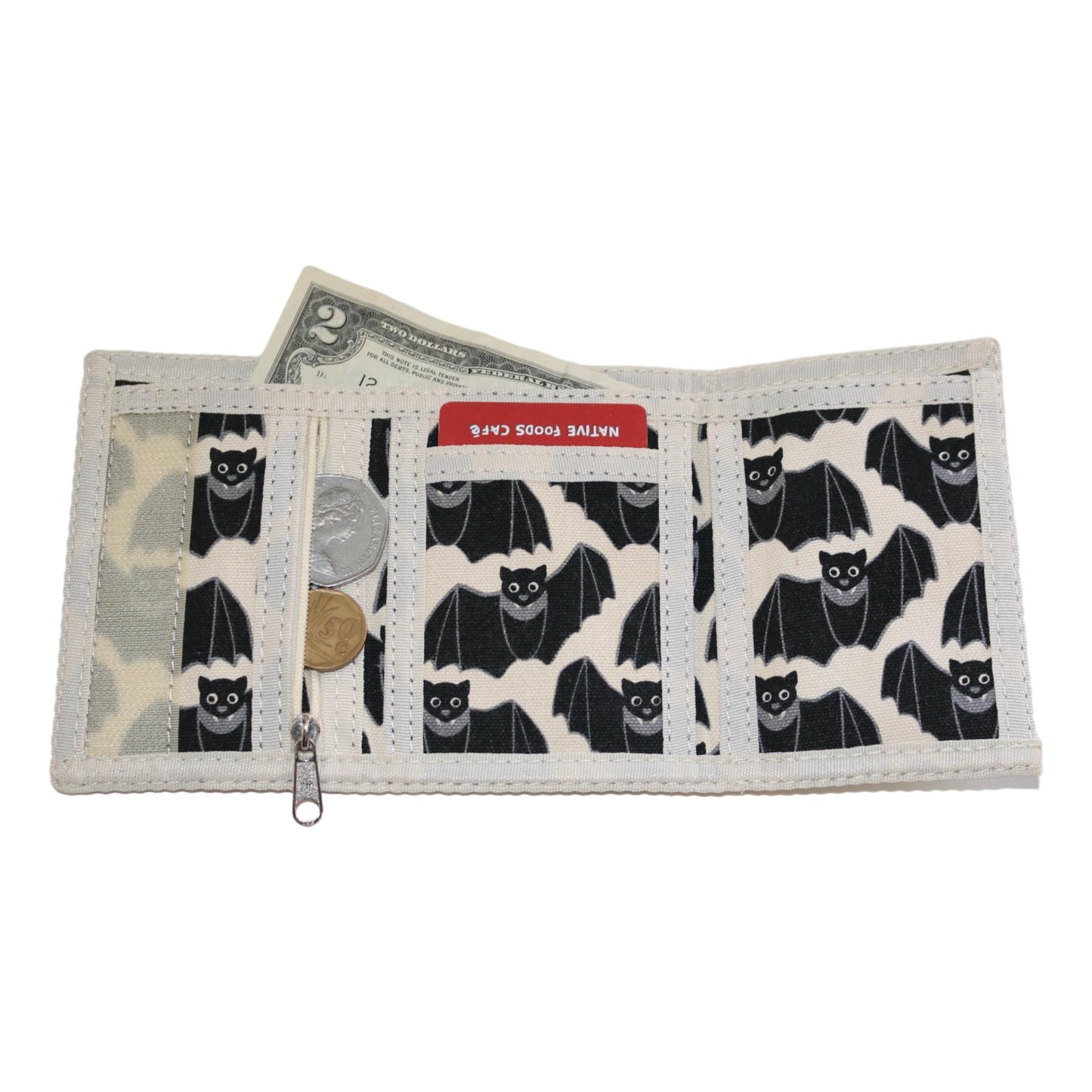 Tri Fold Wallet Bat