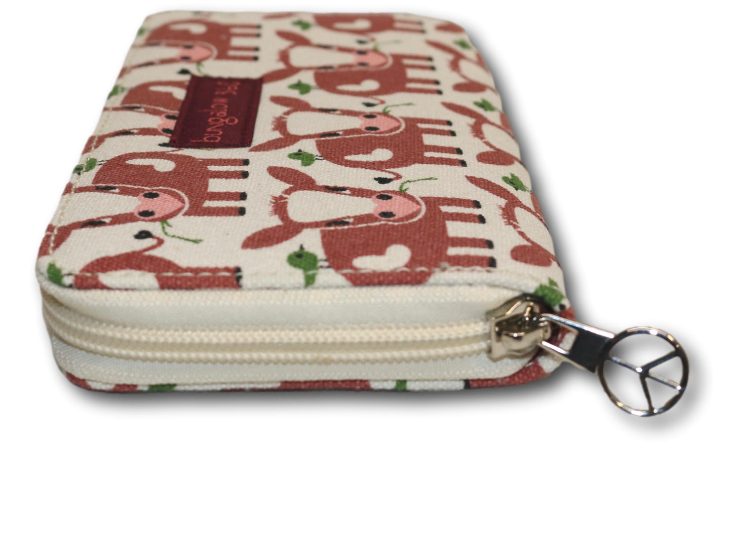 Zip Around Wallet Cow