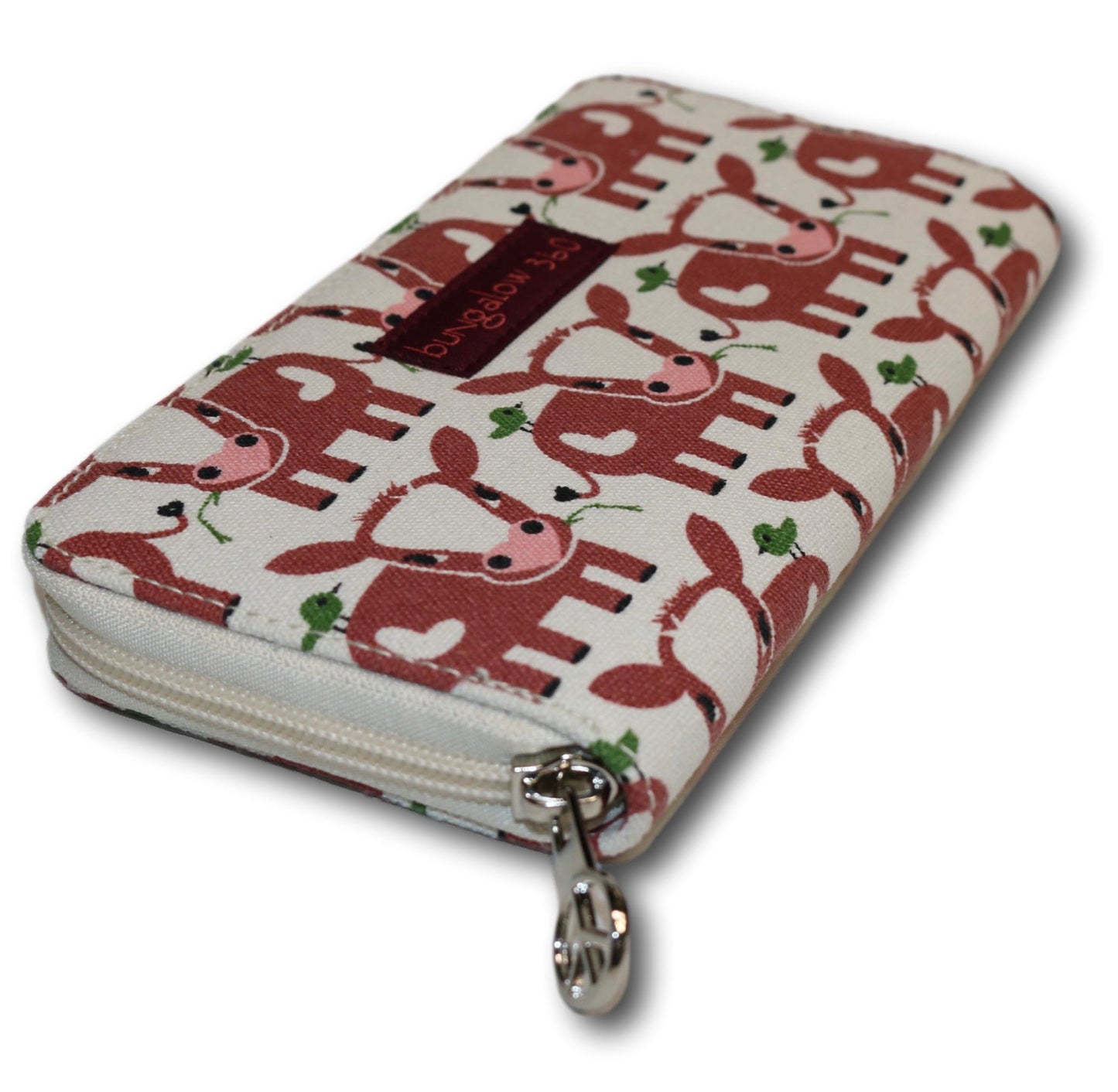 Zip Around Wallet Cow