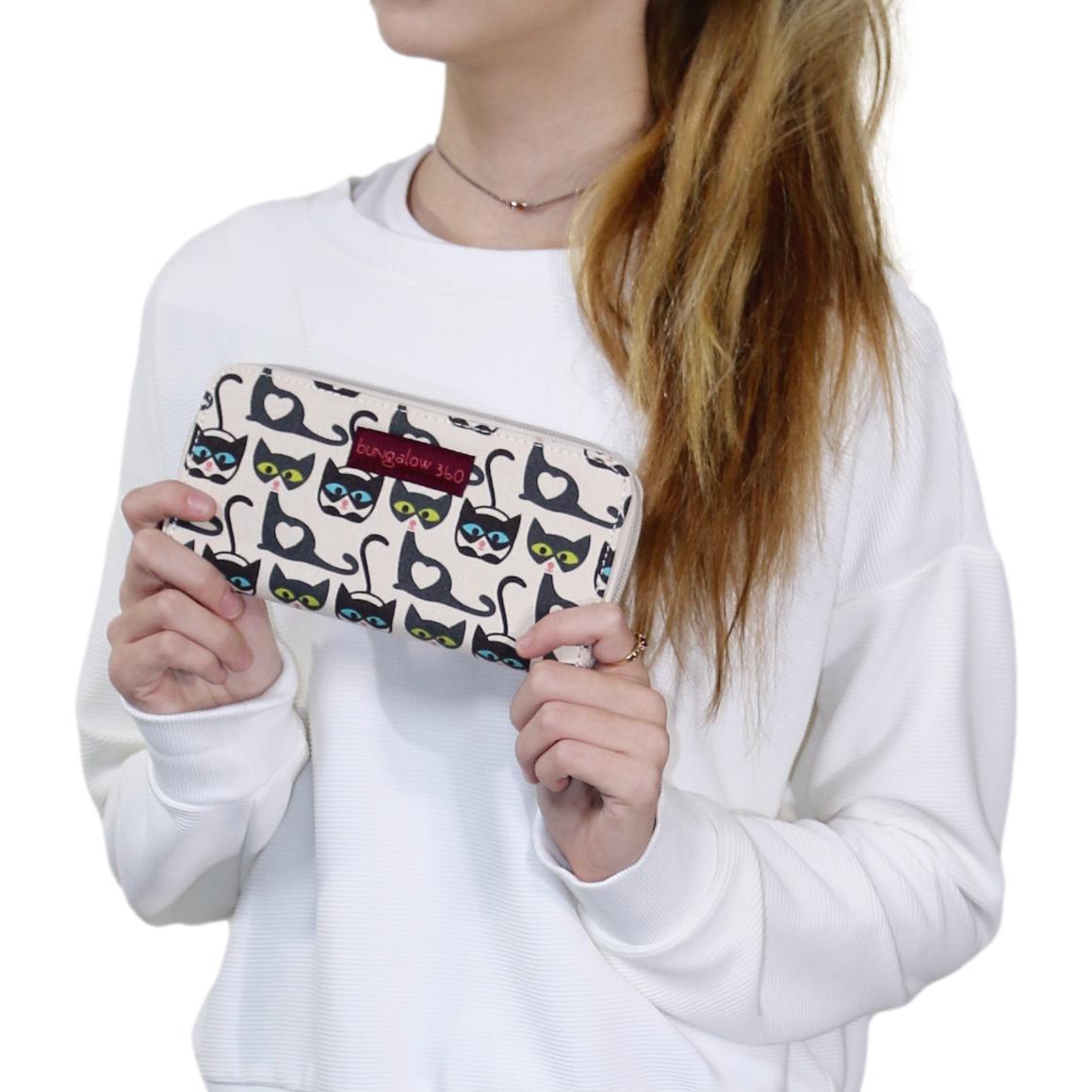 Zip Around Wallet Cat