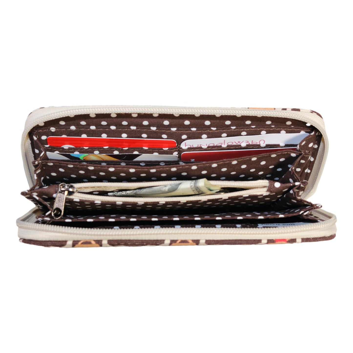 Zip Around Wallet Happy Dog