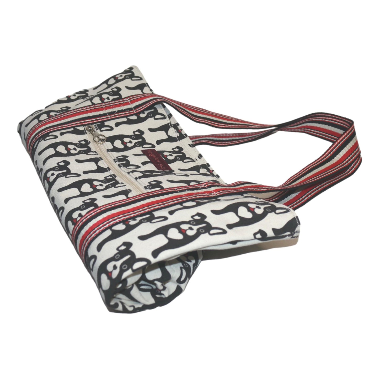 Striped Tote Black Dog