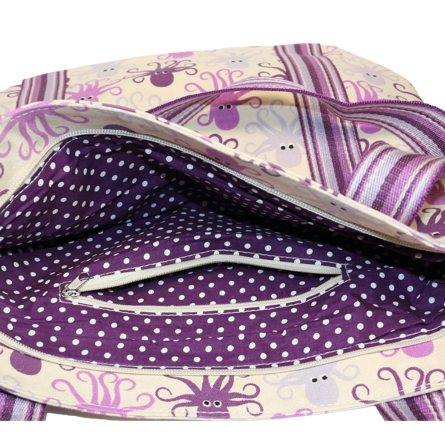 Striped Tote Octopus