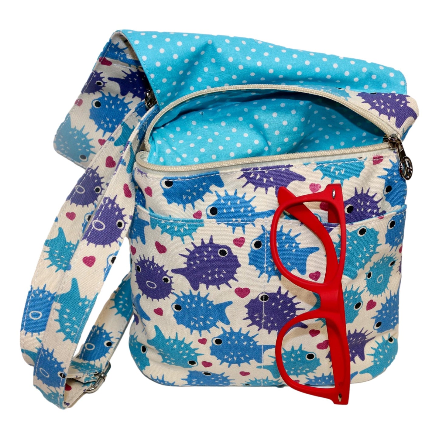 Small Messenger Bag Puffer Fish