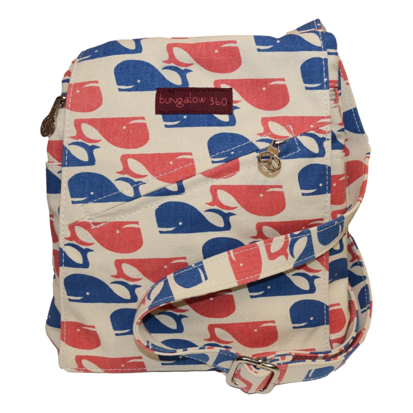 Small Messenger Bag Retro Whale