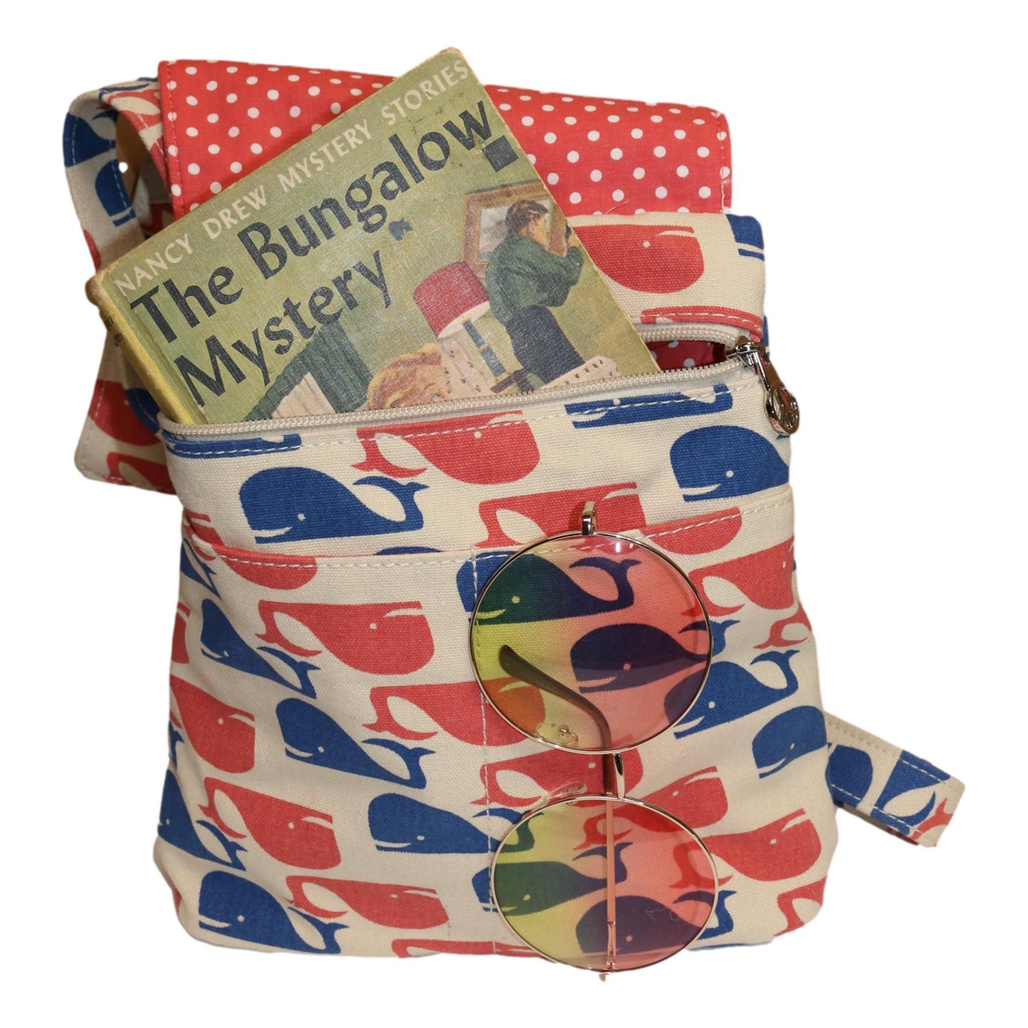 Small Messenger Bag Retro Whale