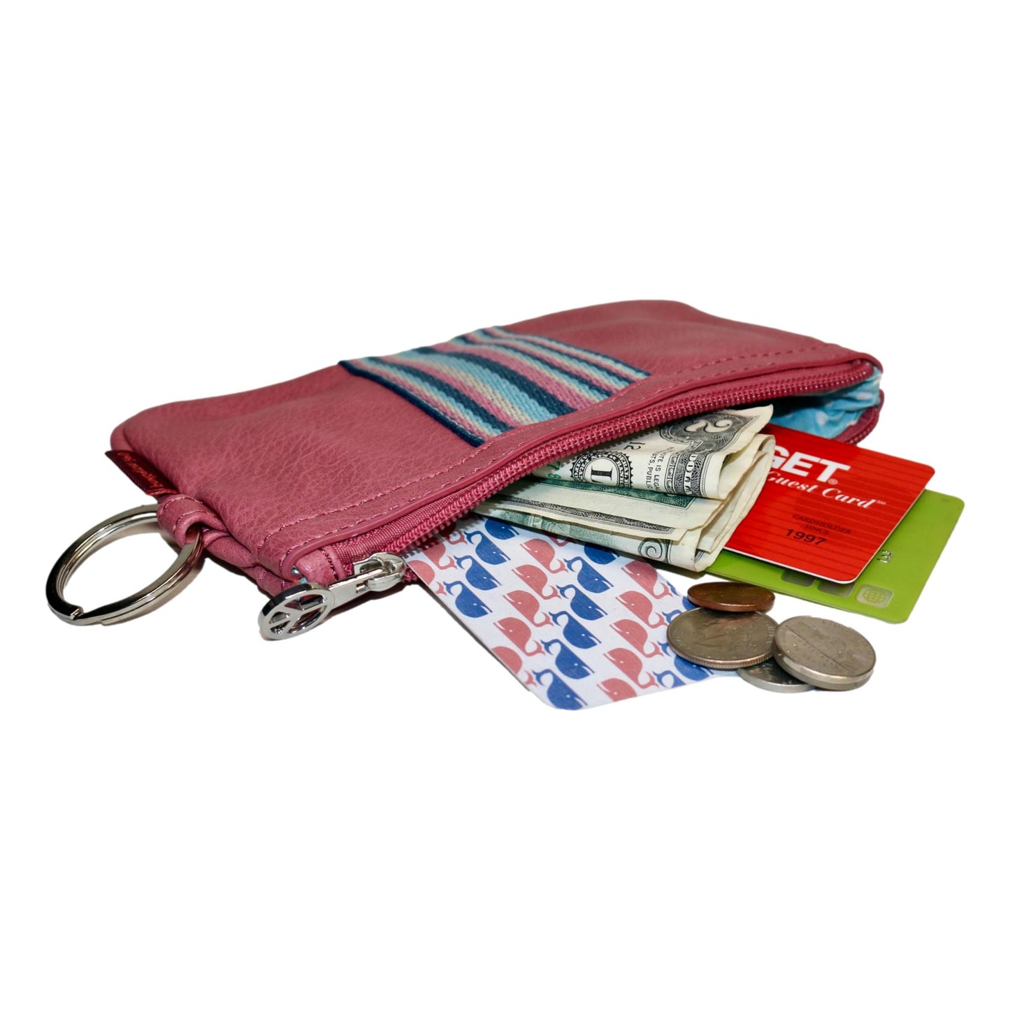 Vegan Leather  Mini Pouch/Coin Purse Rose (Super Sale)