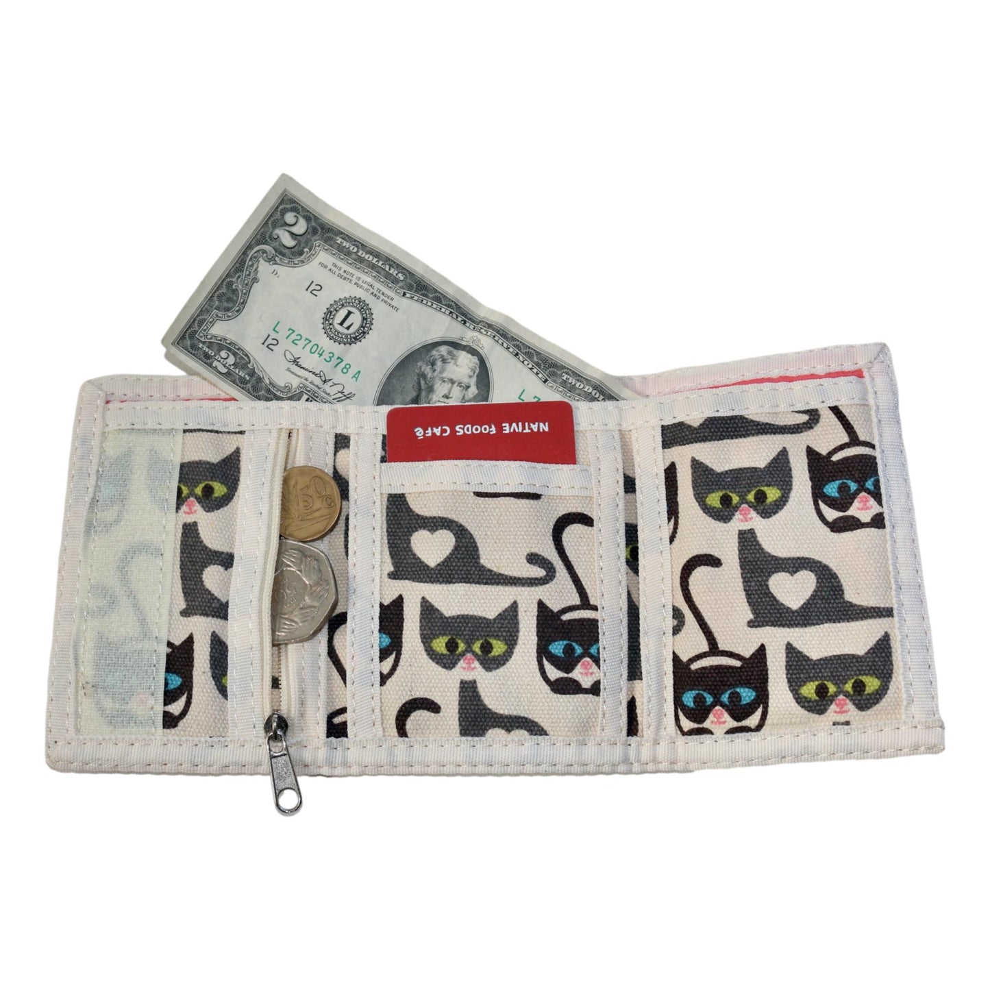 Tri Fold Wallet Cat