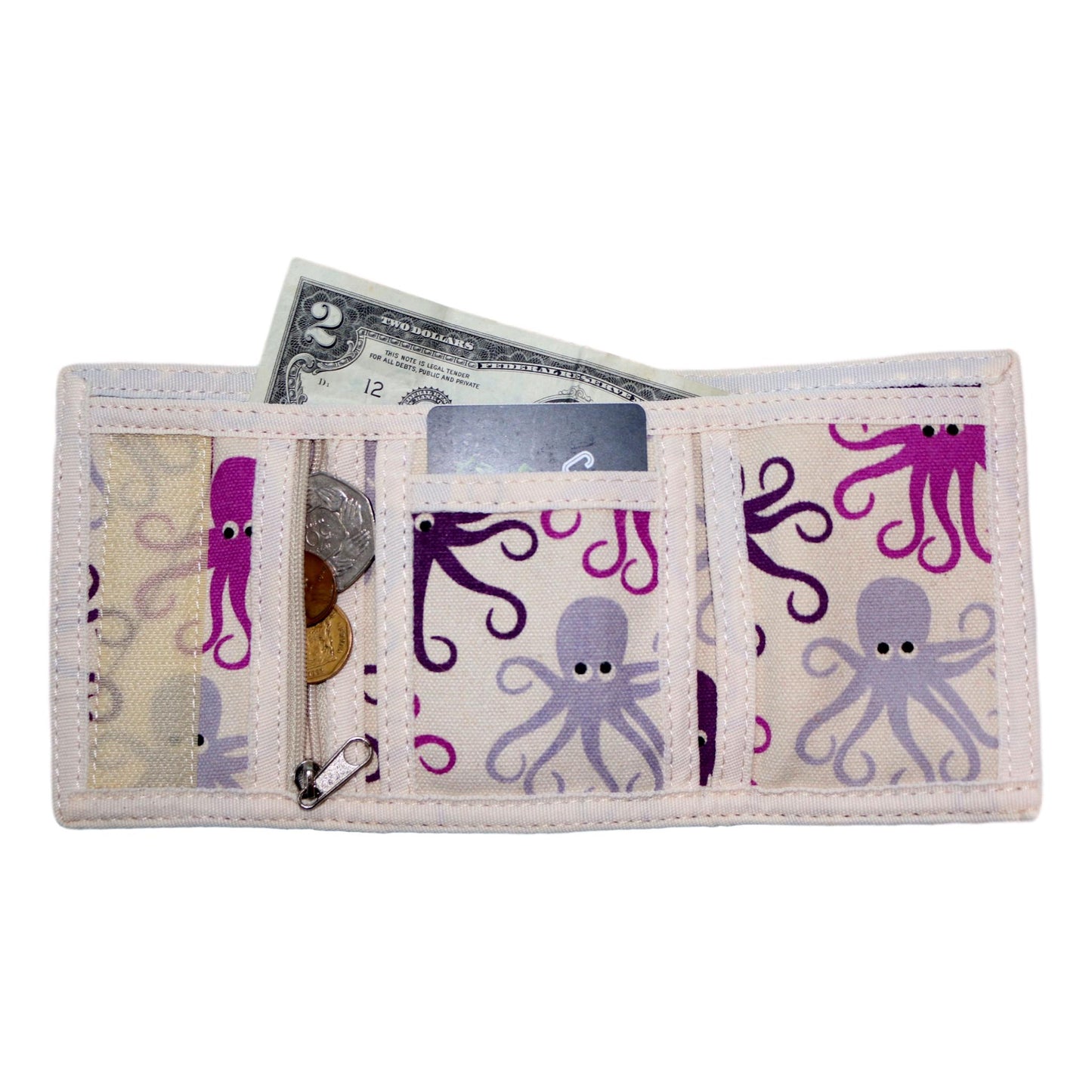 Tri Fold Wallet Octopus