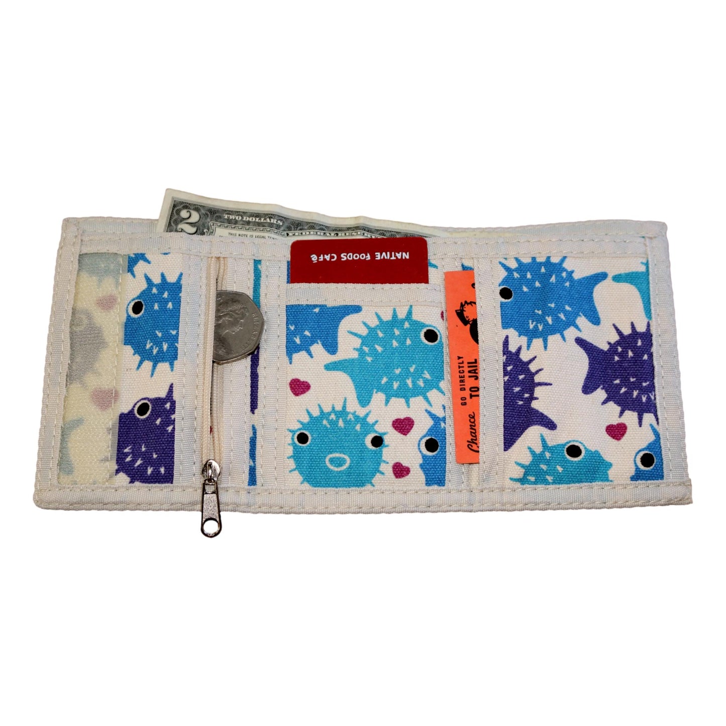 Tri Fold Wallet Puffer Fish