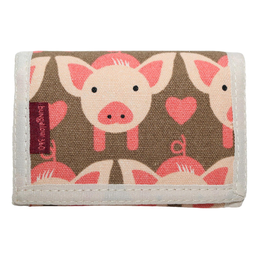 Tri Fold Wallet Pig