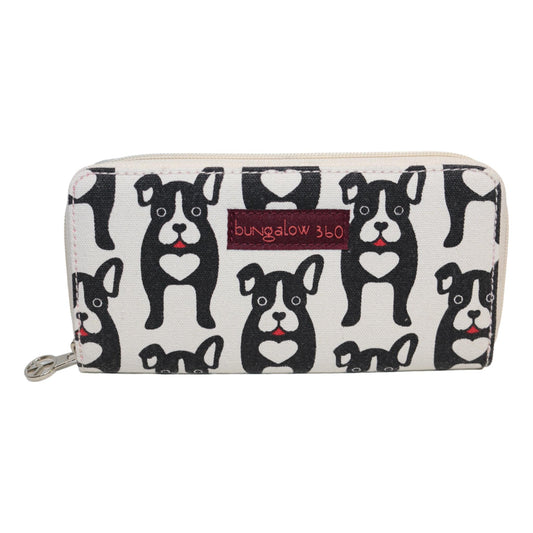 Zip Around Wallet Black Dog