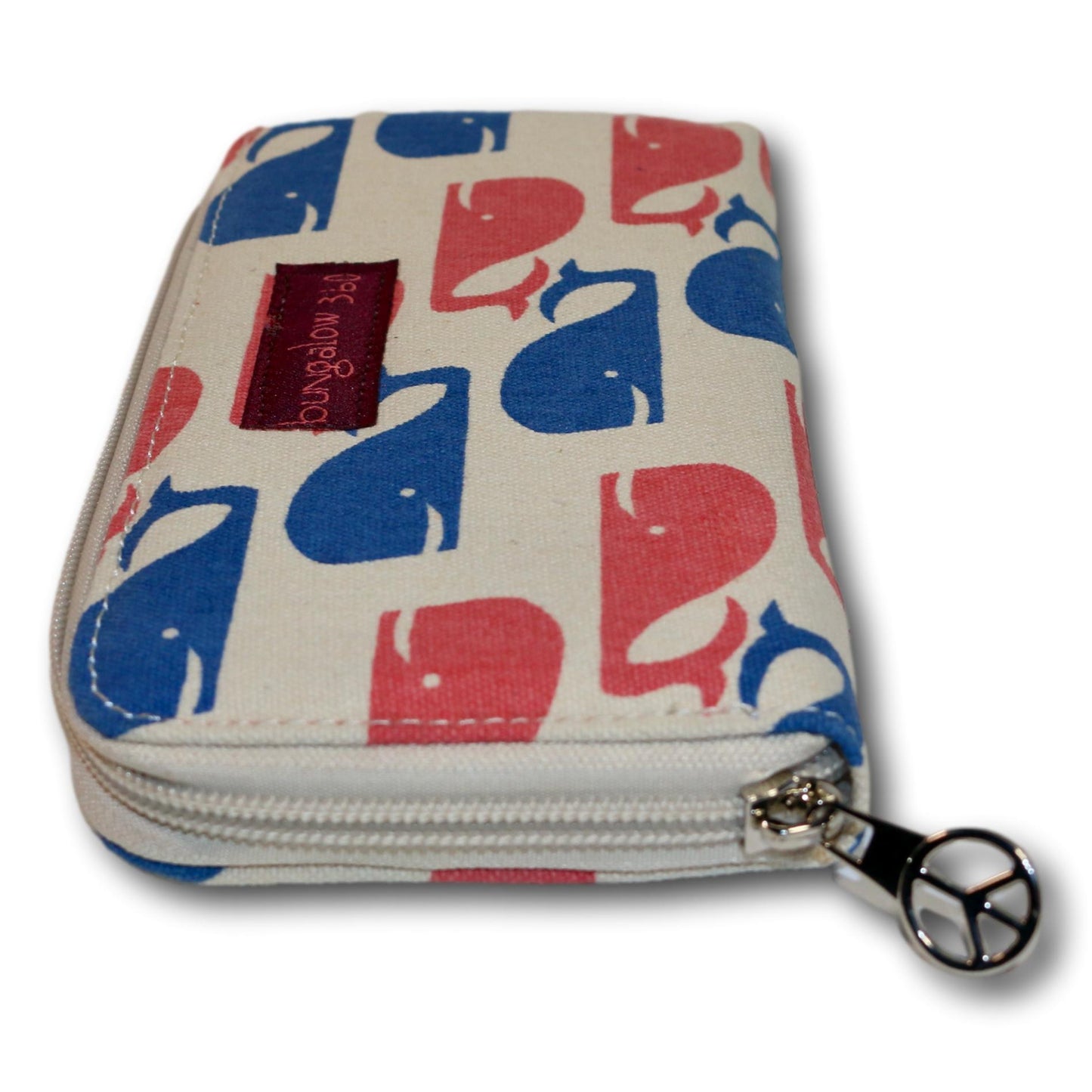 Zip Around Wallet Retro Whale