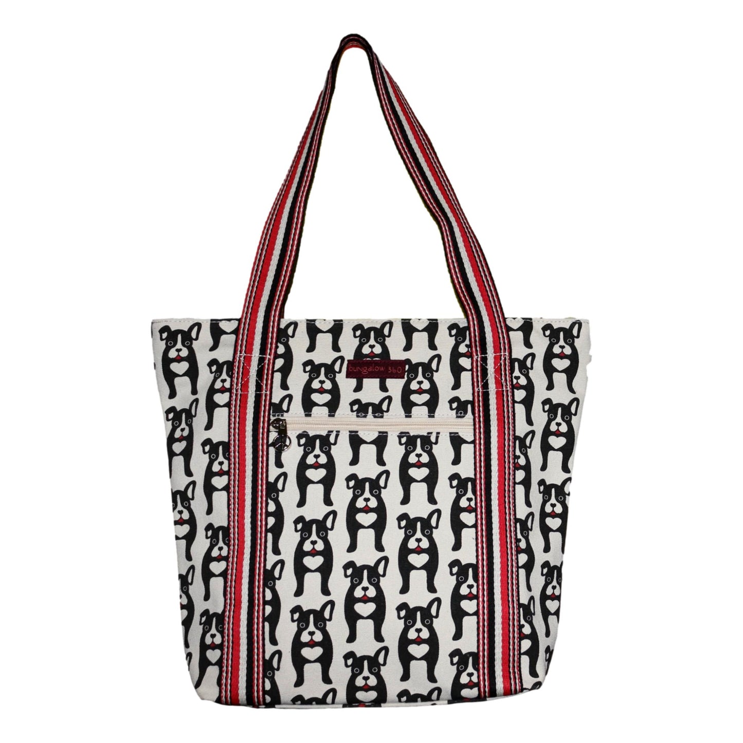 Striped Tote Black Dog