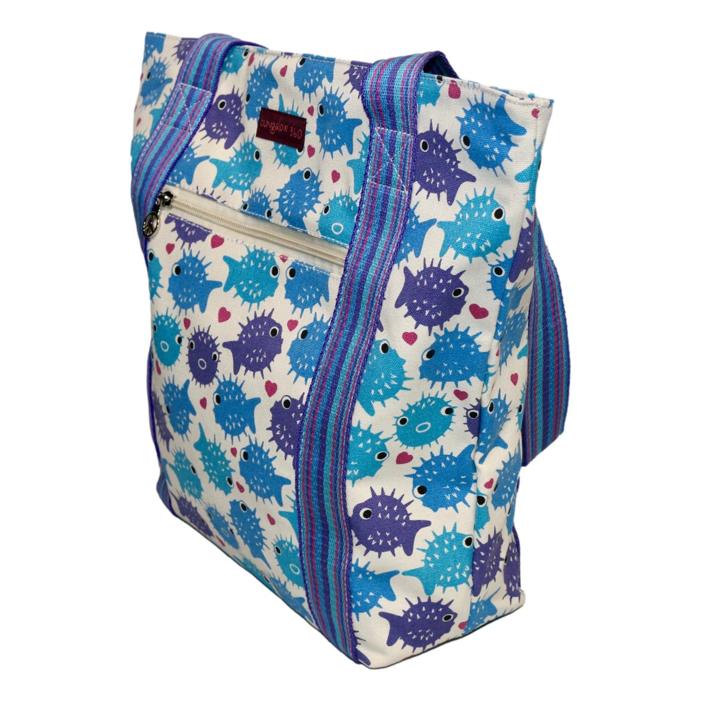 Striped Tote Puffer Fish
