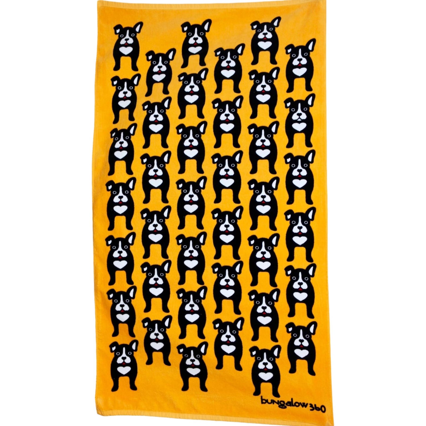 Beach Towel Black Dog