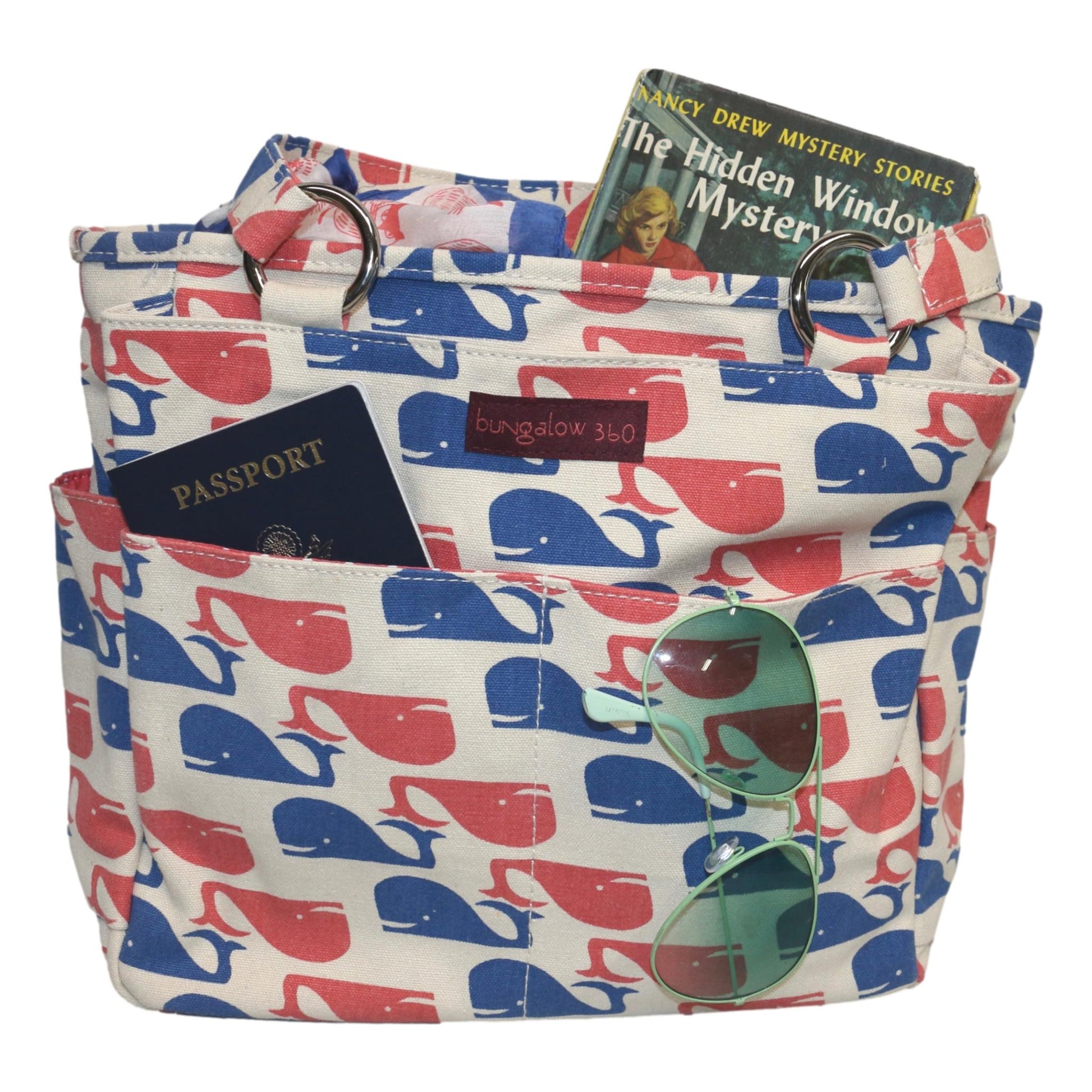 bungalow 360 mini backpack whale Pocket Bag Retro Whale