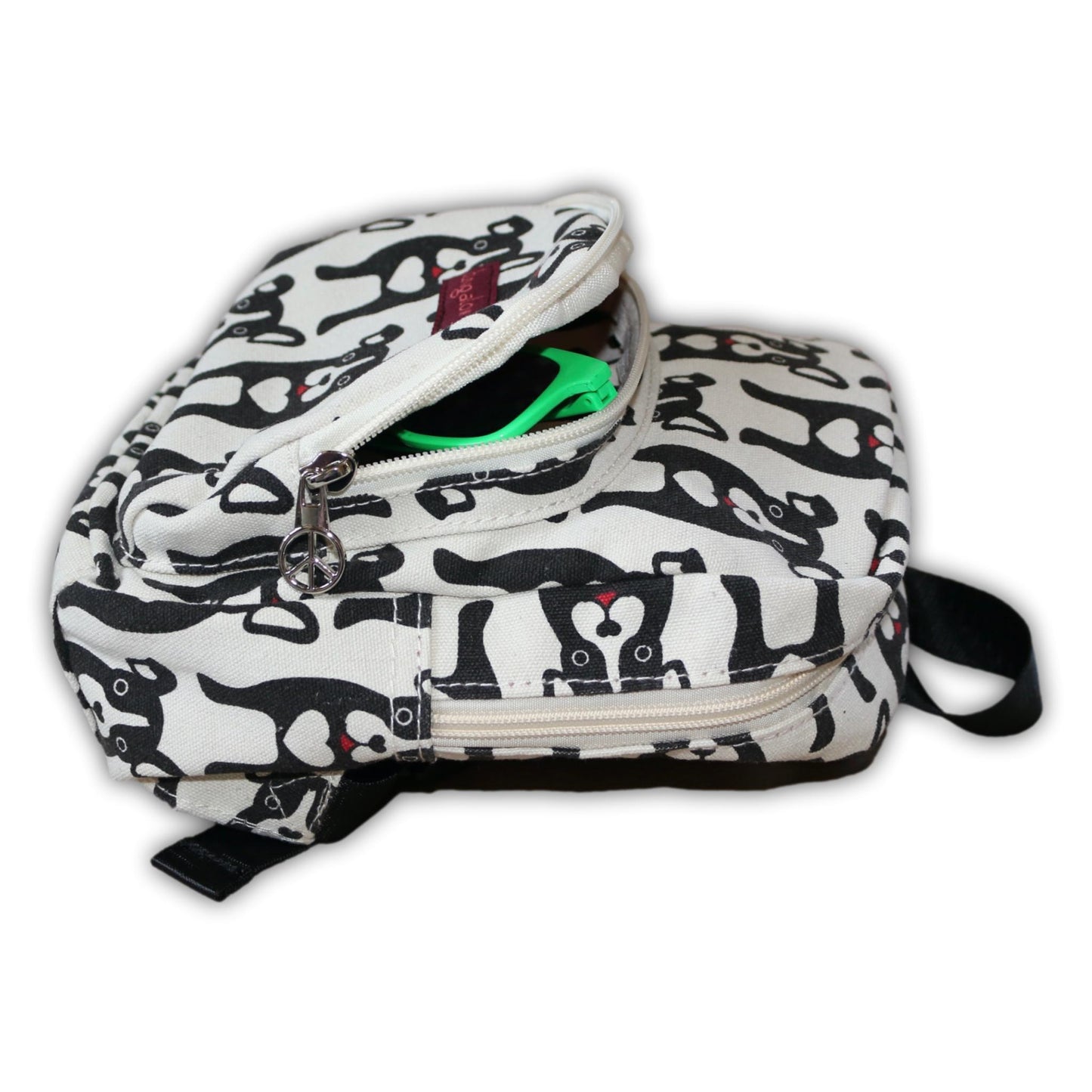 Kids TINY  Backpack Black Dog