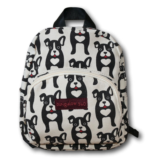 Kids TINY  Backpack Black Dog