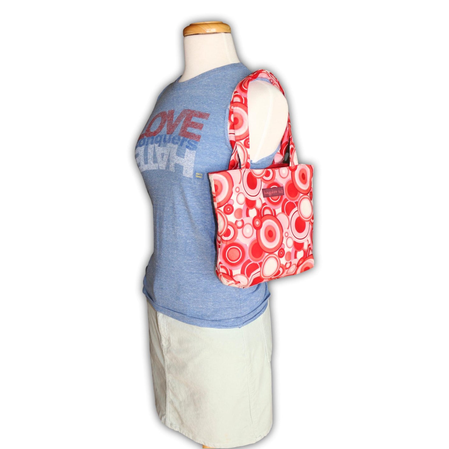 Reversible Vintage Retro Dot Small Tote (Dime Store)